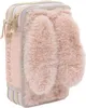 A pink fluffy bunny pencil case with two ears is shown against a white background. Náhled obrázku produktu