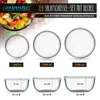 Arendo Salatschüssel mit Deckel, Set, 3x Glasschüsseln 0,7L Produktbild-Vorschau 2