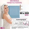 2er Set Saunatücher Plain hellblau 90x200 : 90x200 : Produktbild-Vorschau 2