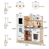 COSTWAY Kinderküche Holz, Kinder Spielküche mit Licht & Produktbild-Vorschau 9