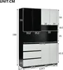 A diagram of a cabinet with dimensions. Podgląd zdjęcia produktu