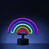 LED NEON Figur REGENBOGEN - Neonlicht - H: 19cm - Batterie Produktbild-Vorschau 4