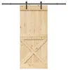 vidaXL Schiebetür NARVIK Natürlich und Schwarz 100 x 210 cm Produktbild-Vorschau 4