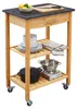 Carrello da cucina Relaxdays, con piano in granito, Anteprima dell’immagine prodotto 1