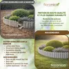 Floranica Bordure de Jardin en bois 40 x 200 cm Gris clair Voir les images du produit 4