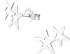 Ohrringe 925 Sterling Silber Ohrstecker mit Doppel-Stern Produktbild-Vorschau 1