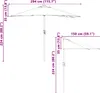 vidaXL Ombrellone da giardino color sabbia 294 x 150 x 224 Anteprima dell’immagine prodotto 8