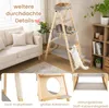 COSTWAY 151 cm tiragraffi e scala, albero per gatti a 5 Anteprima dell’immagine prodotto 8