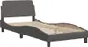 The Living Store Bettgestell mit Kopfteil Grau 90x200 cm Produktbild-Vorschau 8