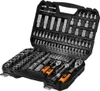 A black toolbox filled with various metal tools. Anteprima dell’immagine prodotto