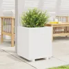 Pflanzkübel Weiß 40x40x49,5 cm Massivholz Kiefer Produktbild-Vorschau 3