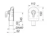 Dallmer Siphon f.Waschgeräte 410 DN 40 z.AP-Montage m.Tülle Produktbild-Vorschau 2