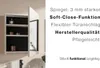 A product image showing a white medicine cabinet with shelves, the door open, and text describing its features. Náhľad obrázku produktu