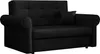 A black sofa is shown from a front-diagonal view against a white background. Náhled obrázku produktu