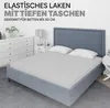 EVE Textile Spannbettlaken 200 x 200cm Weiß 100 % Baumwolle Produktbild-Vorschau 6