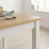 Stół do jadalni 70 x 110 cm kolor biały i dąb naturalny Podgląd zdjęcia produktu 3