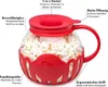 Mikrowellen-Popcornmaschine aus Glas – Blau, mit Produktbild-Vorschau 2