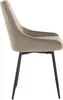 Stuhl 6er-Set - Samt & Schwarzes Metall - Taupe - MASURIE Produktbild-Vorschau 4