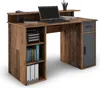 A modern desk with a rustic wood finish and gray accents. Produktbild-Vorschau