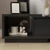 TV-Lowboard ausziehbar 166-270cm Schwarz, Fernsehschrank Produktbild-Vorschau 5