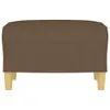 A brown fabric ottoman with four beige legs, shown from the front against a white background. Náhľad obrázku produktu