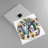 Wanduhr - Quadrat - Glasuhr - Elefanten Indien Religion Produktbild-Vorschau 2