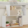 A white wooden bookshelf with books and decorative items. Anteprima dell’immagine prodotto