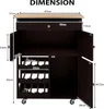 A diagram showing the dimensions of a kitchen cart. Podgląd zdjęcia produktu