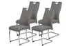 4er Set Schwingstuhl Alina Webstoff Grau - Metallgestell Produktbild-Vorschau 1