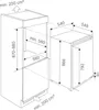 Diagram showing dimensions for a built-in refrigerator with freezer compartment. Produktbild-Vorschau
