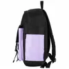 Lila-schwarzer Jugendrucksack, Schulrucksack für Mädchen Produktbild-Vorschau 3