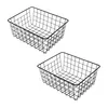Two black wire baskets on a white background. Voir les images du produit
