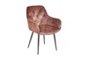 A single brown velvet armchair with tufted detailing and black metal legs is shown against a white background. Produktbild-Vorschau