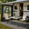 3tlg Campingmöbel Set Outdoormöbel Camping Alu L70xB50xH59cm Beige Produktbild-Vorschau