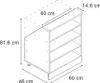 Skříň pod šikmou střechu Vicco Rion Bílá 60 x 81.6 cm se 4 Náhled obrázku produktu 2