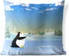 MuchoWow® Outdoor Kissen - Illustration eines fischenden Produktbild-Vorschau 1