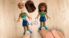 A LEGO Friends character being assembled on a wooden surface. Podgląd zdjęcia produktu