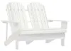 vidaXL 2-Sitzer Adirondack-Gartenbank Massivholz Tanne Weiß Produktbild-Vorschau 6
