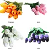 OKWISH Künstliche Tulpen Weiß 10 Stück ohne Vase – Produktbild-Vorschau 5