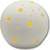 Keramik LED Kugel mit Sternen weiß 12 x 10cm Dekokugel Produktbild-Vorschau 3