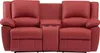Relaxsofa 2-Sitzer - Rindsleder - Rot - AROMA Produktbild-Vorschau 1