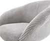 DELIFE Drehstuhl Vinka-Flex mit Armlehnen Cord Silbergrau Produktbild-Vorschau 4