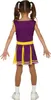 A young girl wearing a cheerleader costume, shown from the back. Produktbild-Vorschau