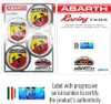 Abarth Chromaufkleber Offizielle 4 runden Schild, Produktbild-Vorschau 4