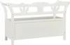 vidaXL Ławka biała 107x45x75,5 cm lite drewno jodła Podgląd zdjęcia produktu 5