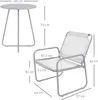 Outsunny 3tlg. Bistro-Set, Balkonmöbel-Set inkl. 1 Tisch, 2 Produktbild-Vorschau 7