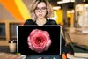MuchoWow® Laptop Aufkleber Sticker Cover Rosen - Rosa - Produktbild-Vorschau 5