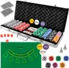 Mega pokerová súprava - 500 žetónov + 2 balíčky + kocky + Náhľad obrázku produktu 1