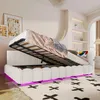Schlafsofa mit Bettfunktion, Stauraum und LED-Beleuchtung Produktbild-Vorschau 1