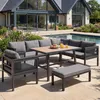 Flieks Gartenlounge-Set 6-tlg. mit Tisch & Bank, Produktbild-Vorschau 2